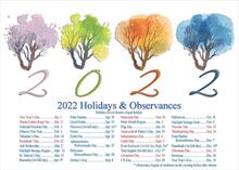 91161-Q<br>2022 Calendar Trees of the Seasons