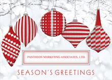 92134-X<br>Candy Striped Ornamental Greetings