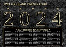 93204-Q<br>Black Marble 2024 Calendar