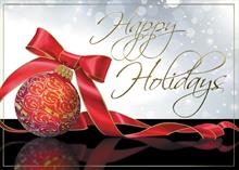 94107-R<br>Happy Holidays Red Ornament