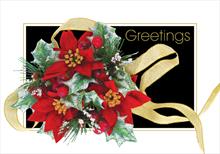 3391-Q<br>Poinsettia and Holly bouquet