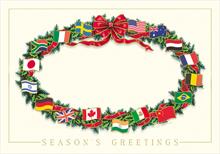 3416-Q<br>Wreath of Flags