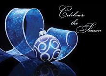 3555-P<br>Blue Ribbon Ornament