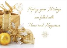 3760-P<br>Gold Gift Box and Ornament
