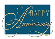 3998-N<br>Anniversary Greetings on Smooth Blue