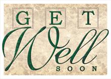4007-N<br>Get Well Soon Green on Parchment