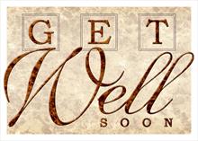 4008-N<br>Get Well Soon, Copper on Natural Parchment