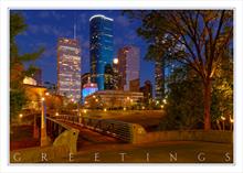 4072-N<br>Houston skyline,  Buffalo Bayou Pedestrian Bridge