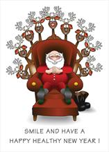 4079-N<br>Santa Chilling with a Big Healthy Smile