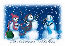 4193-N<br>Tech-savvy snowmen with phones and watch devices