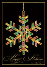 4199-N<br>Mosaic snowflake on black