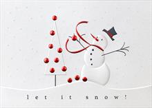 90164-S<br>Snowman with Let it Snow caption